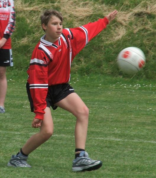 Sascha Langenbach bei der Ballannahme