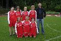 Laureen Nievel, Kristin Cremer, Laura Ruppelt, Josefine Pfeifer, Trainer Markus Brendebach <br> vorne: Anna Jendrek, Paulina Pfeifer, Theresa Halbe