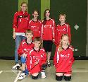 Trainerin Paulina Pfeifer, Hannah Kudlik, Nina Khn, Justus Naber <br>vorne: Nico Elzer, Fynn-Luca Wendel, Aline Hundhausen